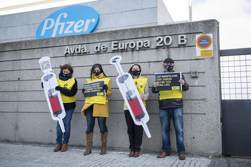 Noticia de Almera 24h: Amnista Internacional reclama ante la sede de Pfizer en Espaa que garantice el acceso equitativo a las vacunas