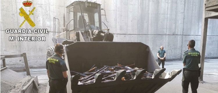 La Guardia Civil destruy ms de 50.000 armas de fuego durante el pasado ao